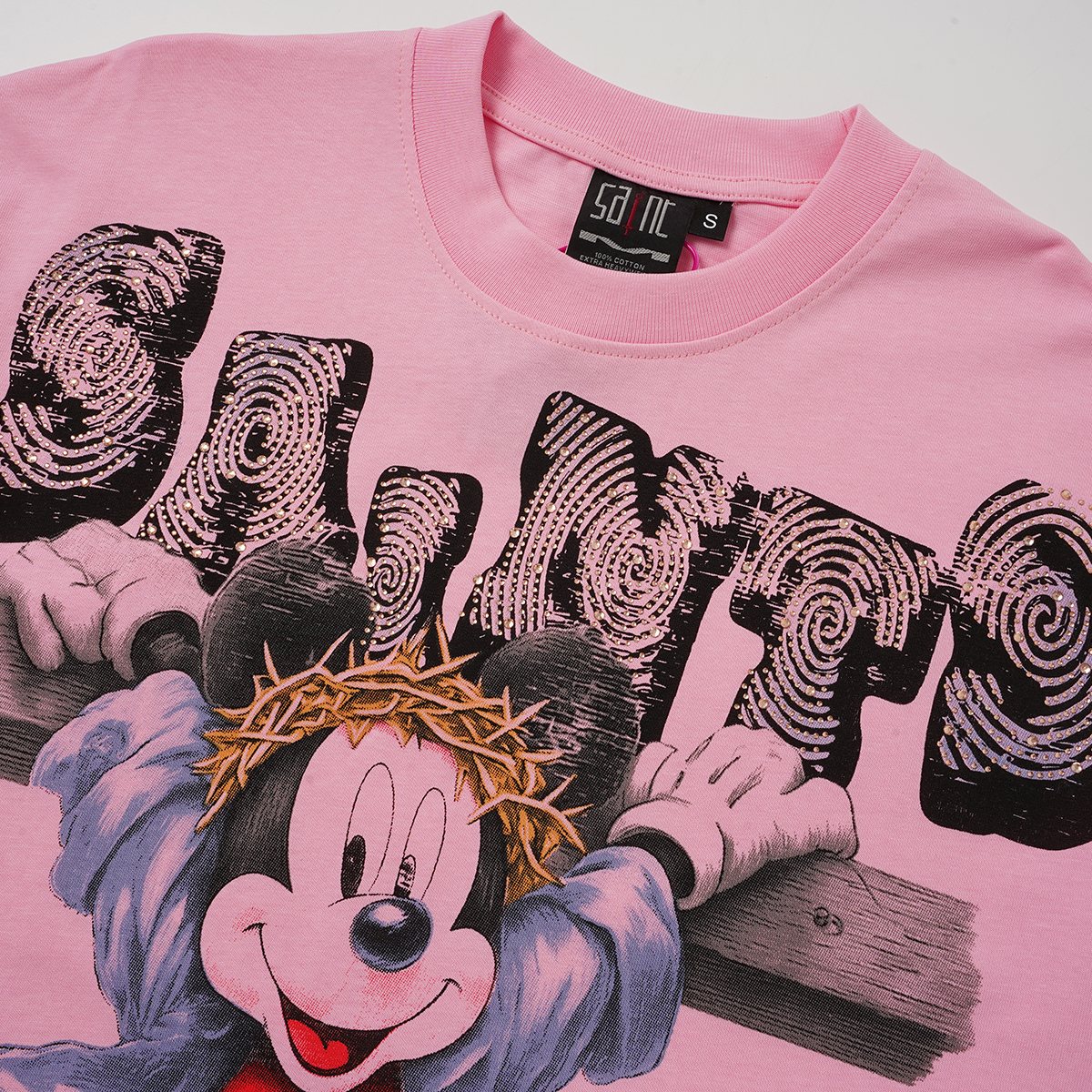 SAINT Dreams Rhinestone Graphic T-Shirt ¡ª detail