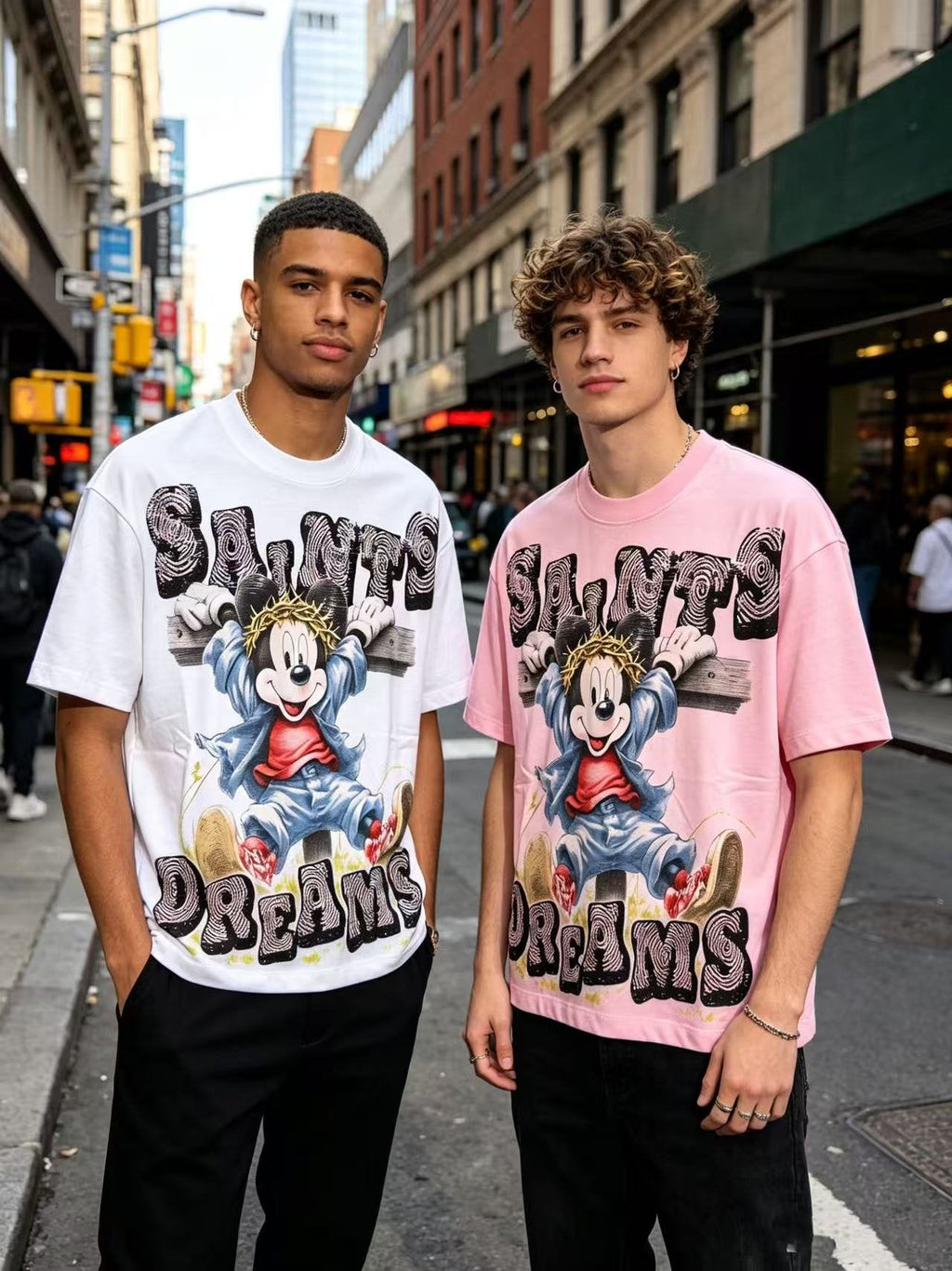 SAINT Dreams Rhinestone Graphic T-Shirt ¡ª context