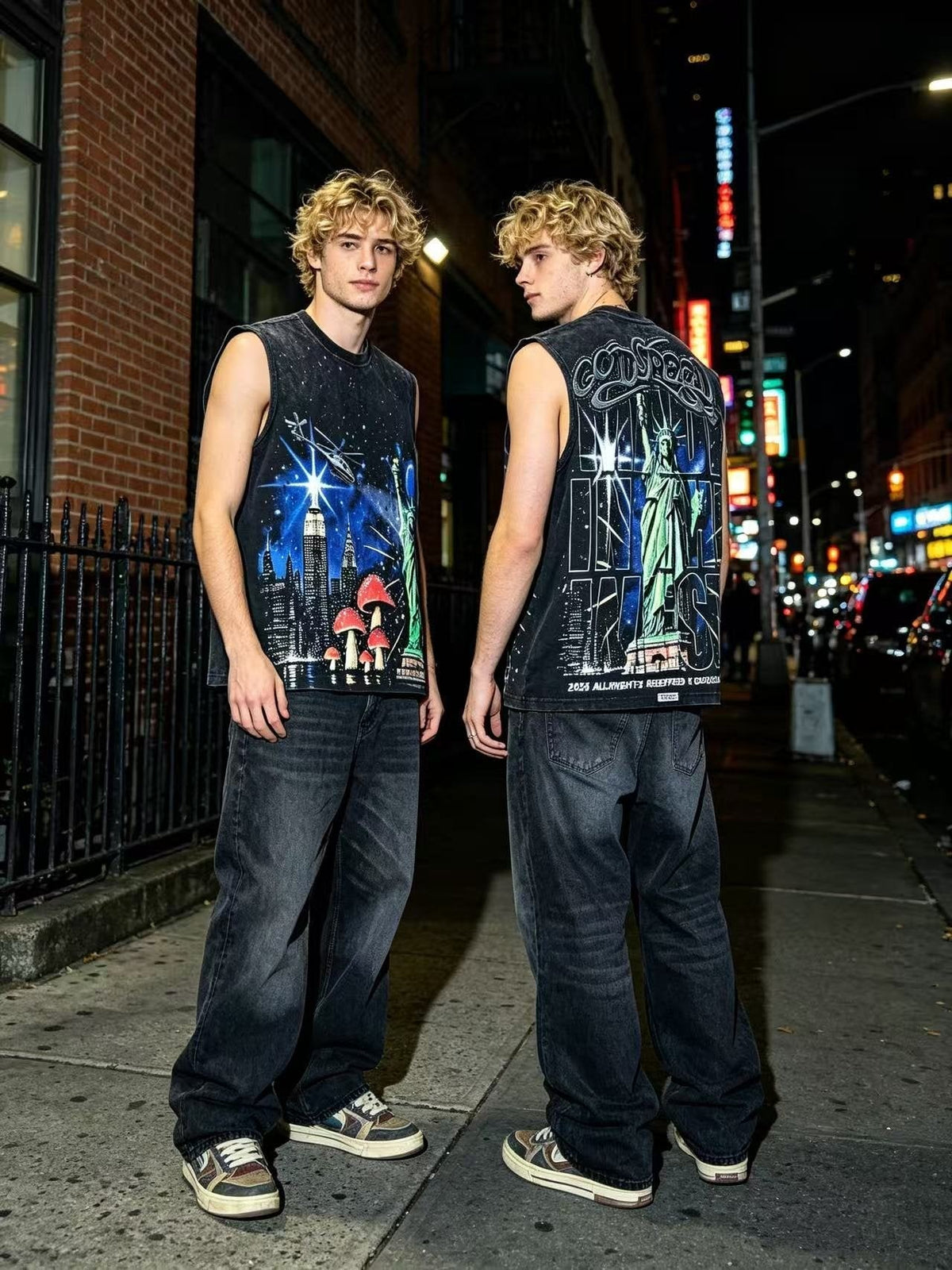 Godspeed Statue of Liberty NYC Sleeveless T-Shirt ¡ª context