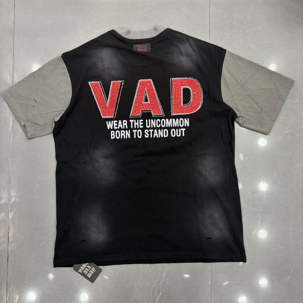 VARE ALL DAY Portrait Graphic Contrast-Sleeve T-Shirt ¡ª back