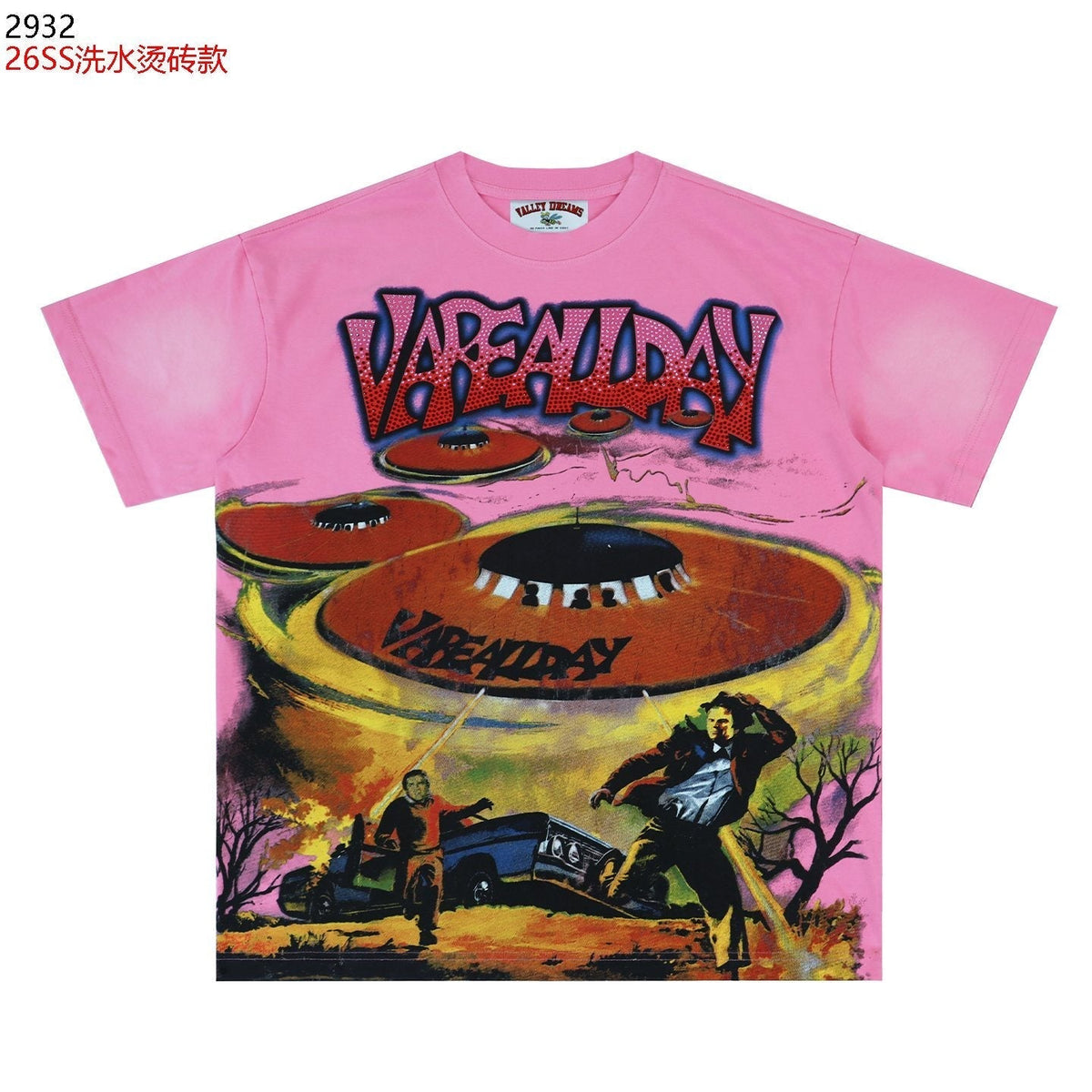 Valley Dreams UFO Comic Graphic Short-Sleeve T-Shirt ¡ª front