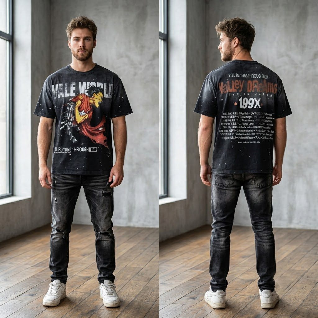 Valley Dreams Still Running Through Time Graphic T-Shirt ¡ª model