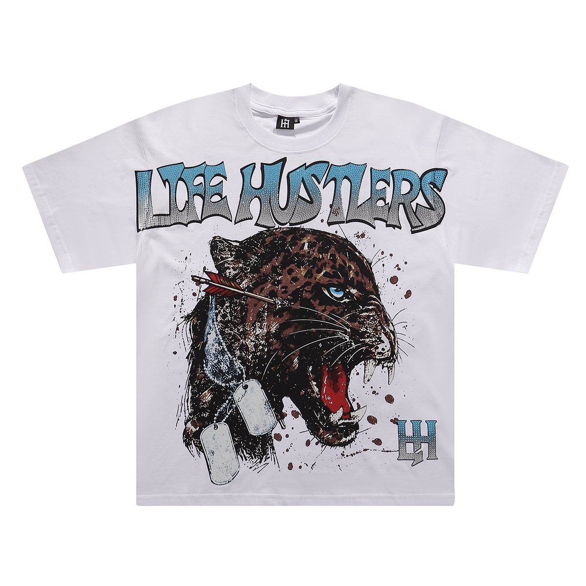 Life Hustlere Leopard Graphic T-Shirt ¡ª front