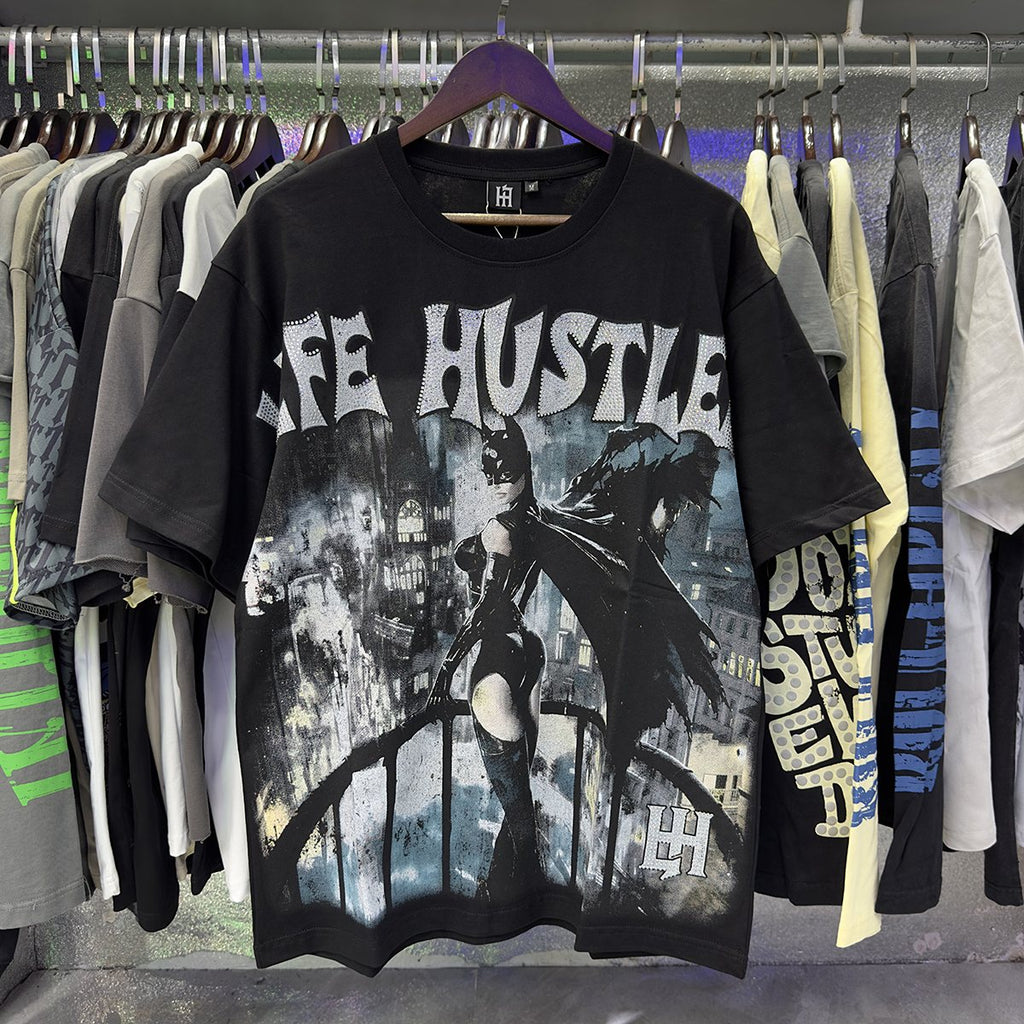 Life Hustlere Cat Women No Days Off Graphic T-Shirt ¡ª context