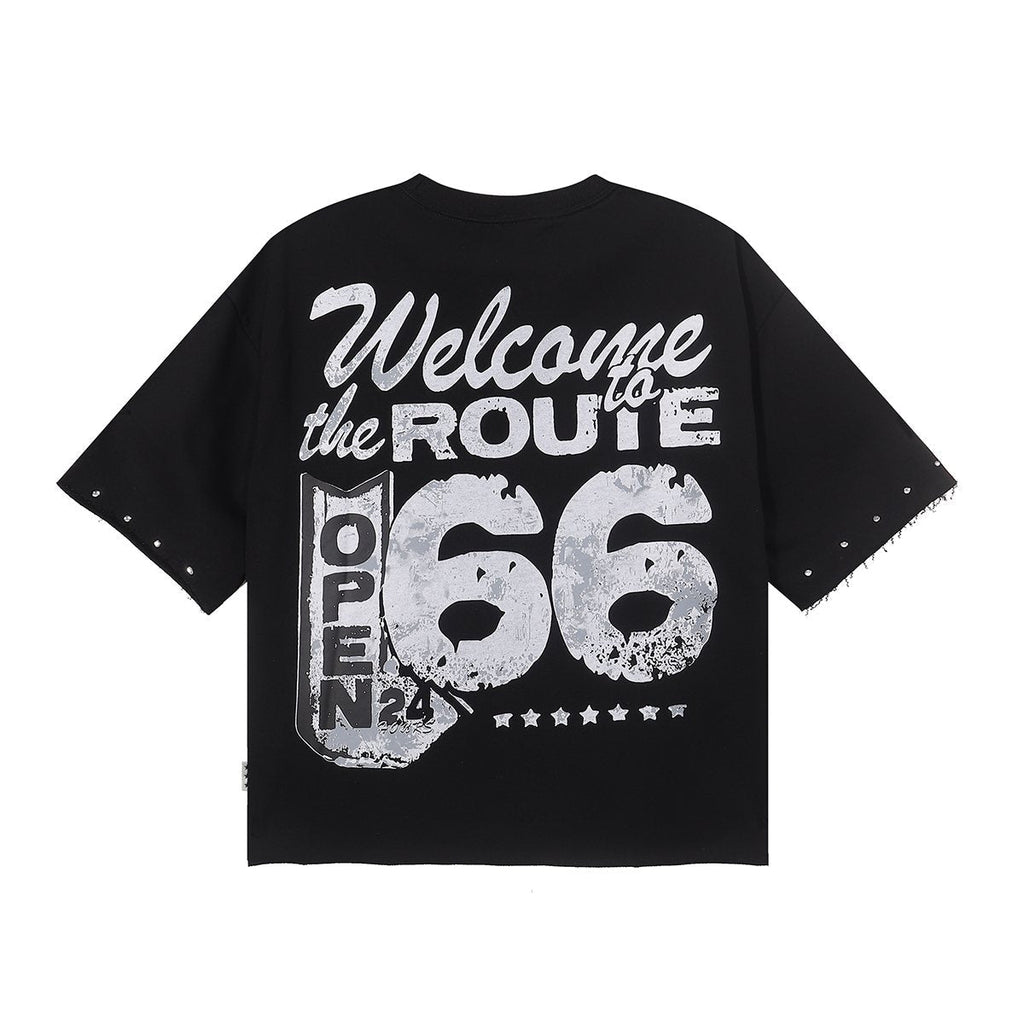 BKYS Revival Ice Cold Route 66 Cropped Graphic T-Shirt ¡ª back