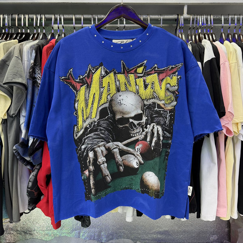 BKYS Revival Maniac Skull Billiards Graphic T-Shirt ¡ª context