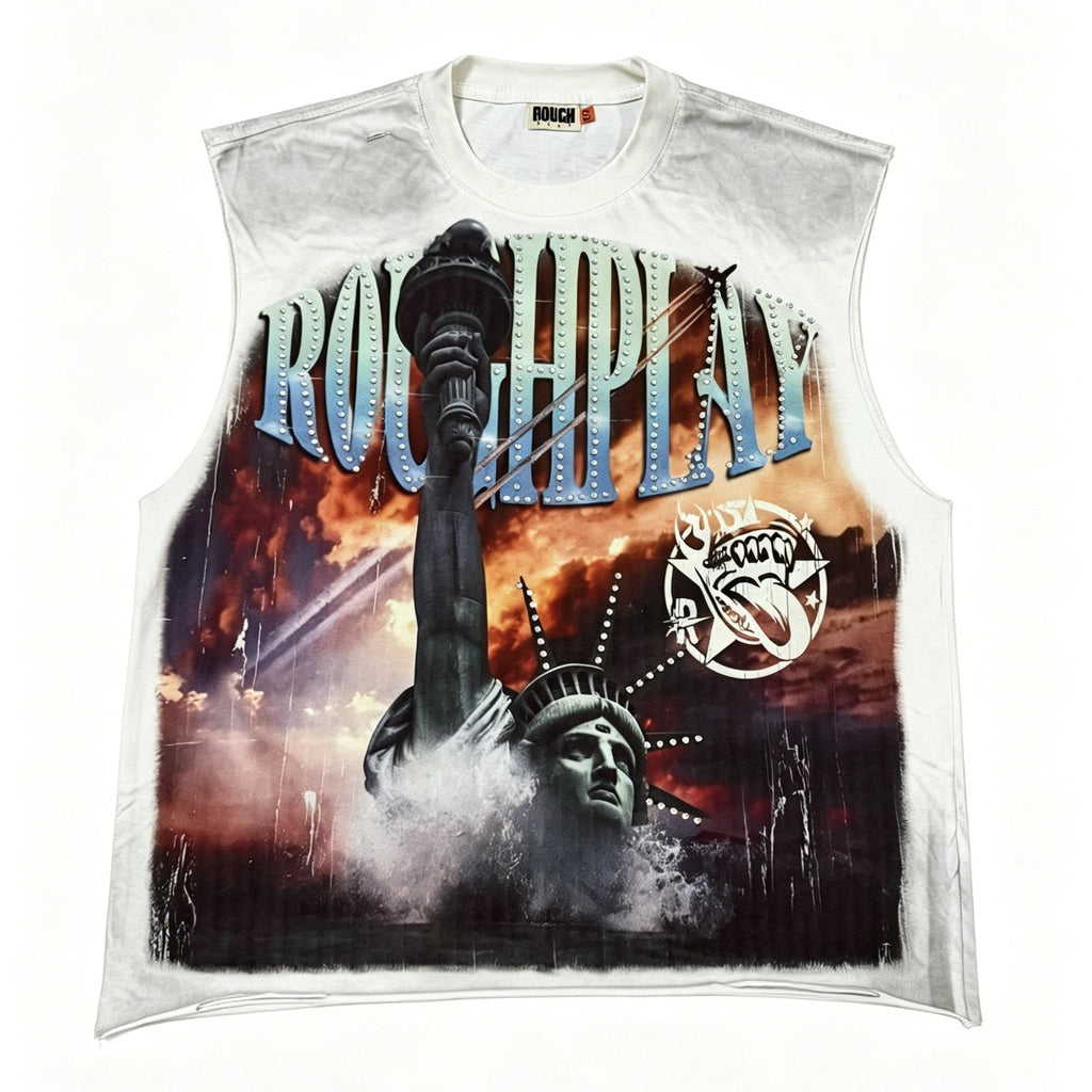 Rough Play Champion Graphic Sleeveless T-Shirt ¡ª front