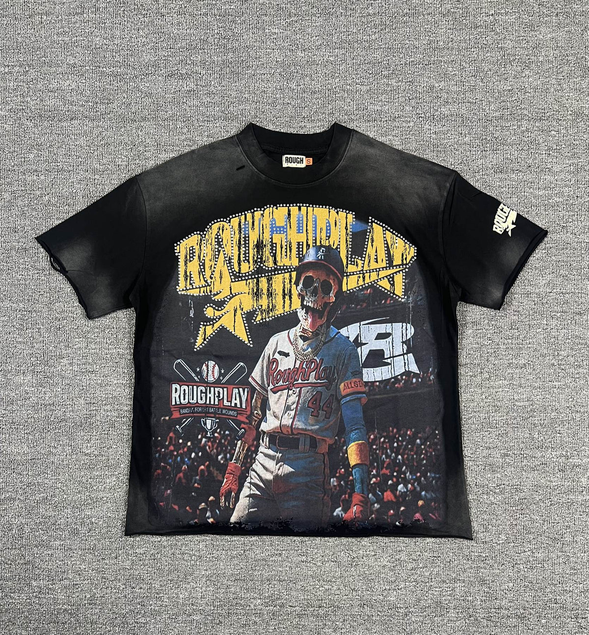 Rough Play Baseball Smiley Graphic T-Shirt ¡ª hero
