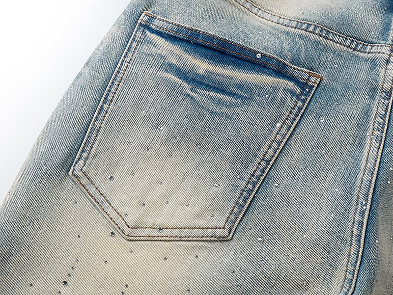 VALABASAS Light Blue Embellished Flare Jeans ¡ª detail