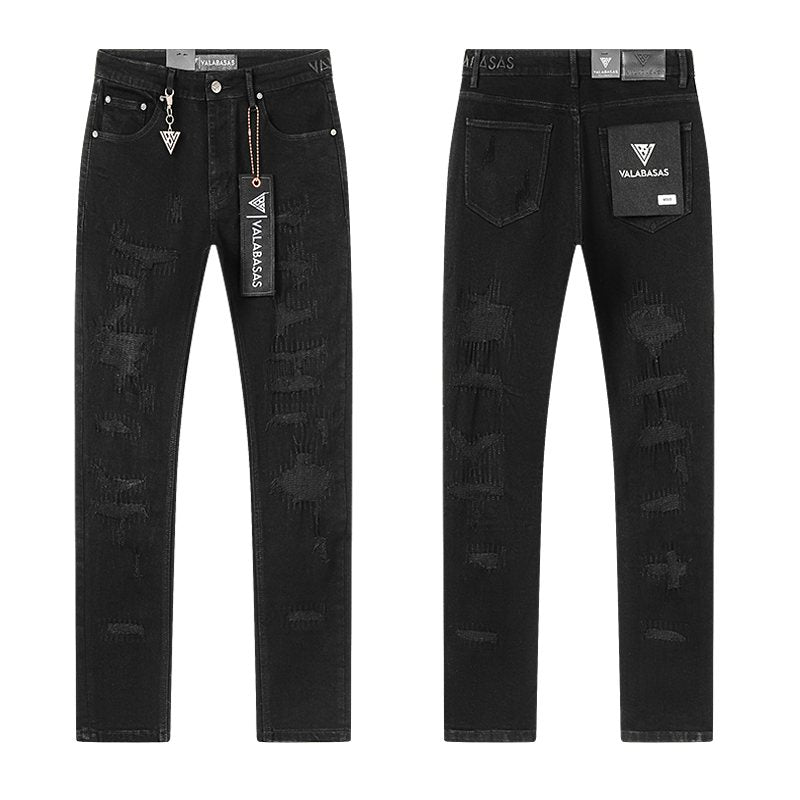 VALABASAS V005 Distressed Black Jeans ¡ª hero