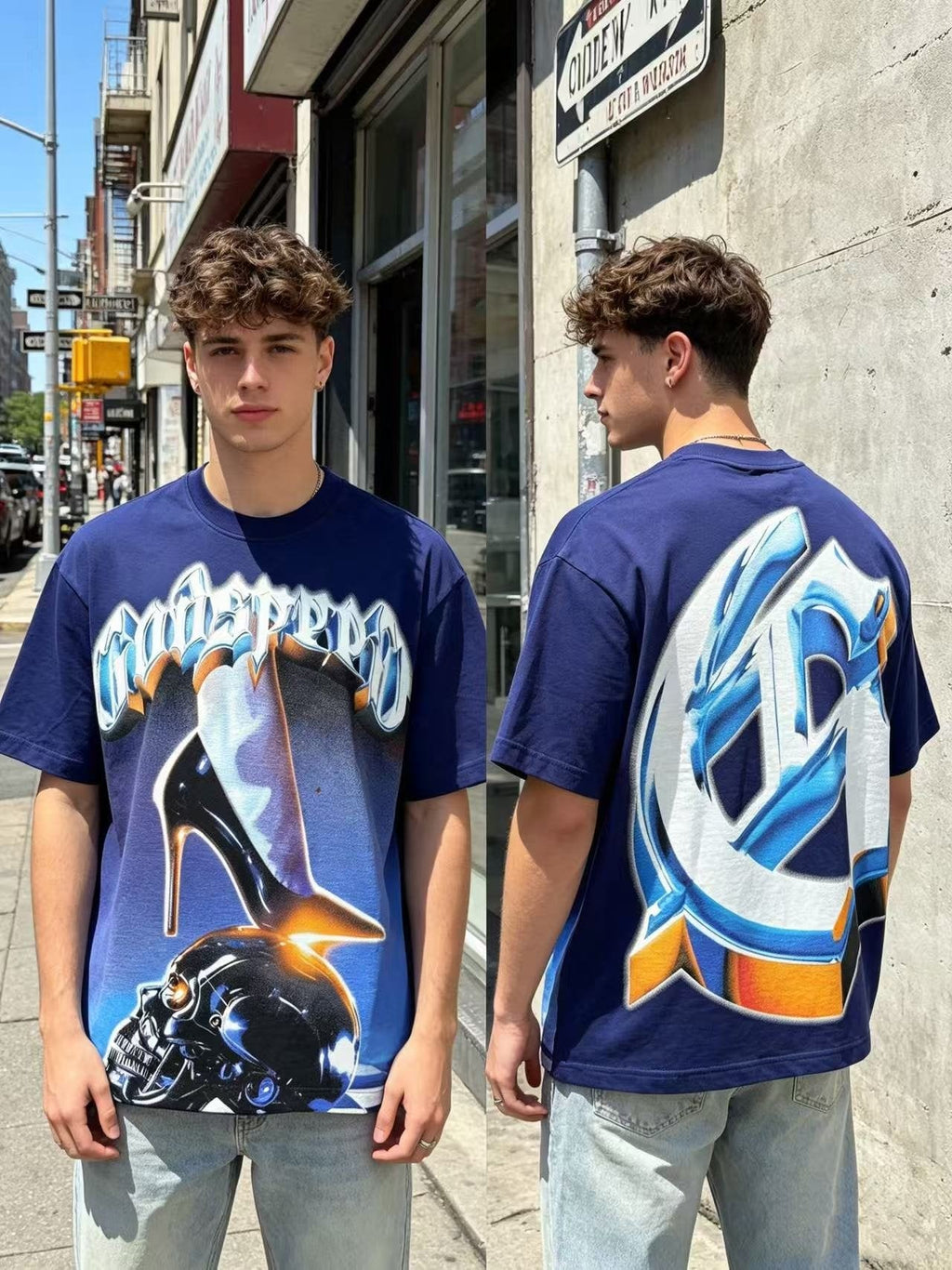 Godspeed High-Heel Skull Graphic T-Shirt ¡ª context