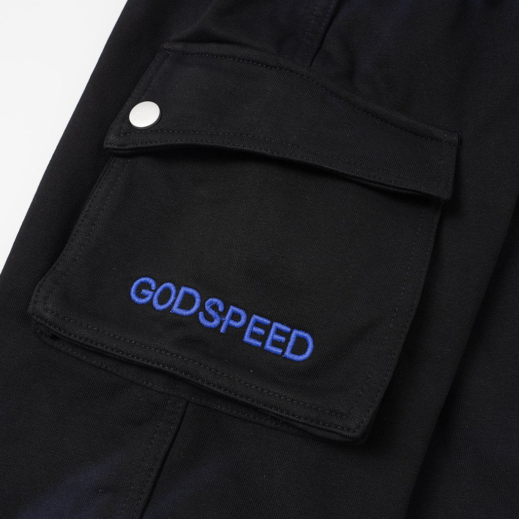 Godspeed Embroidered Cargo Sweat Shorts ¡ª detail