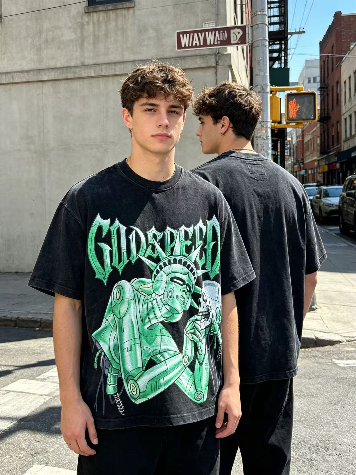 Godspeed Robot Skull Graphic T-Shirt ¡ª context