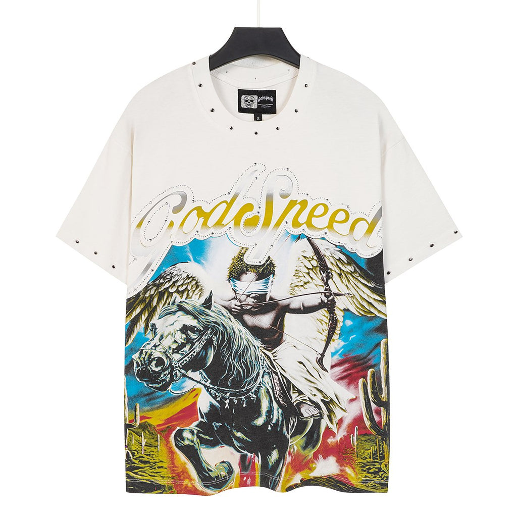 Godspeed Angel Horse Rhinestone Graphic T-Shirt ¡ª hero
