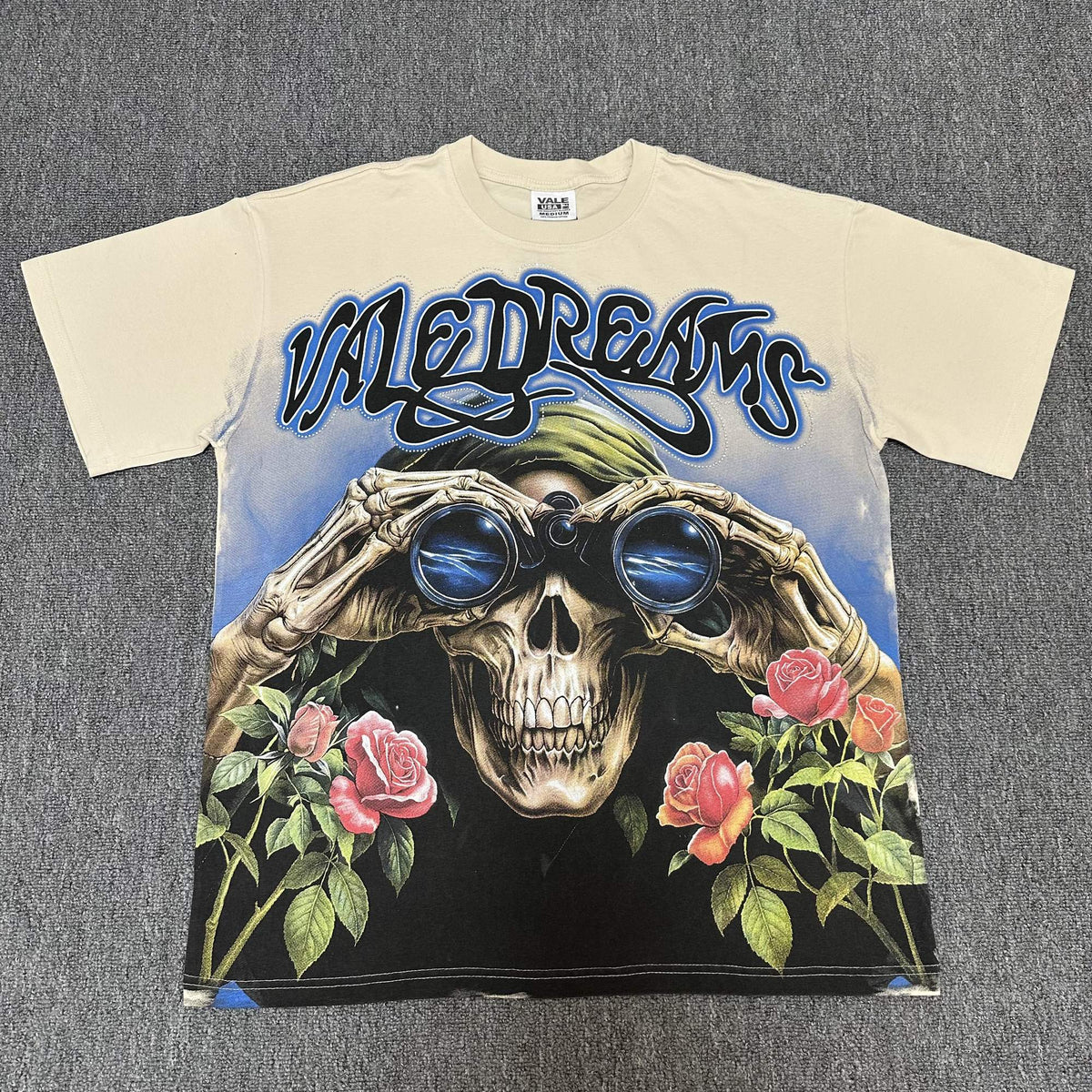 VALE USA Skull & Roses Rhinestone Short-Sleeve T-Shirt ¡ª hero