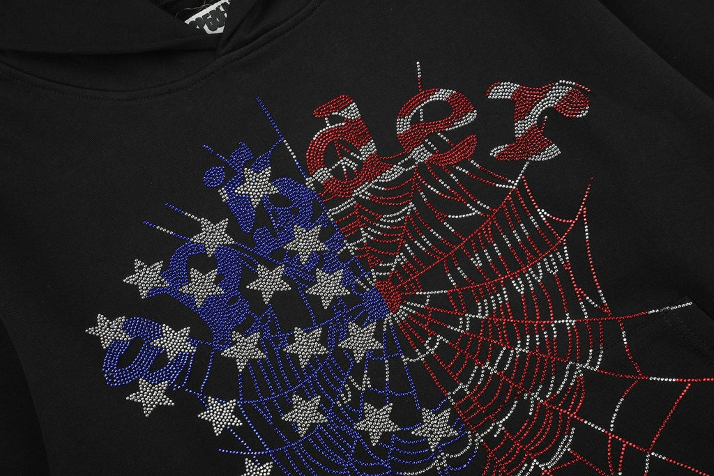 Sp5der Rhinestone Web Graphic Matching Set ¡ª detail