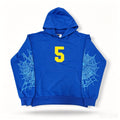 Sp5der Blue Number Graphic Hoodie ¡ª hero