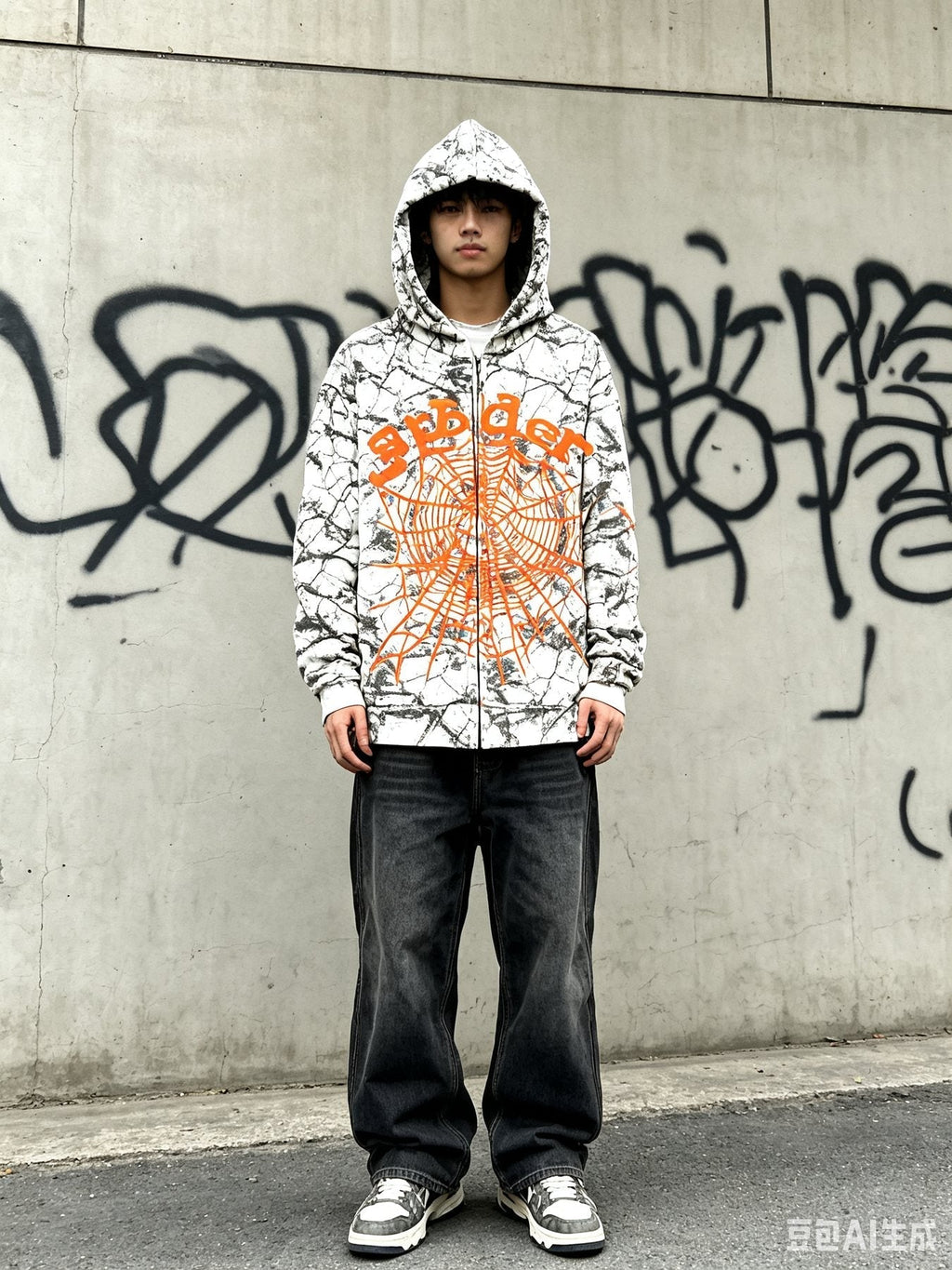 Sp5der Camo Spider Graphic Hoodie & Shorts Set ¡ª context