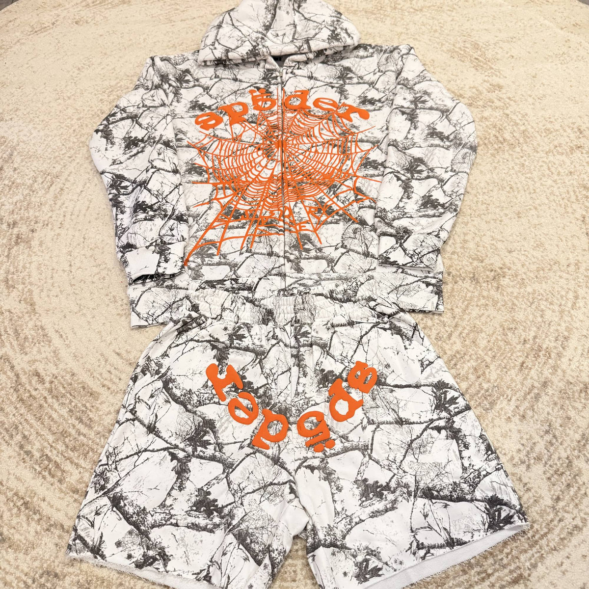Sp5der Camo Spider Graphic Hoodie & Shorts Set ¡ª hero