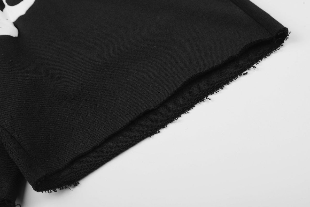 Sp5der Black Graphic Shorts ¡ª detail