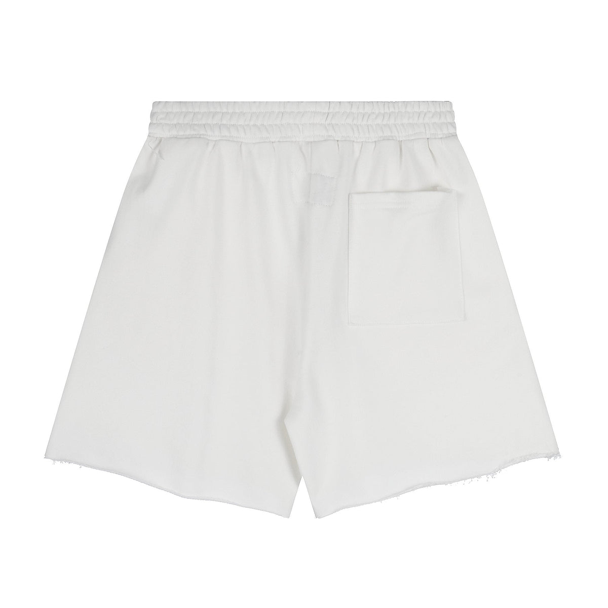 Sp5der Raised Graphic Raw Hem Shorts ¡ª back
