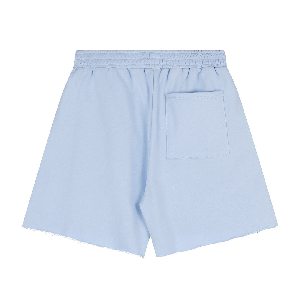 Sp5der Raised Graphic Raw Hem Shorts ¡ª back