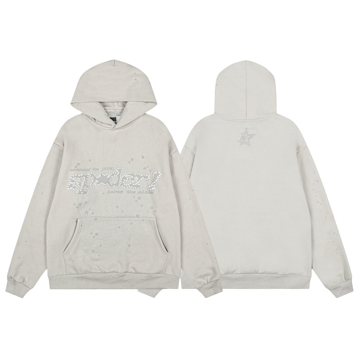 Sp5der Star Graphic Hoodie & Sweatpants Matching Set ¡ª front