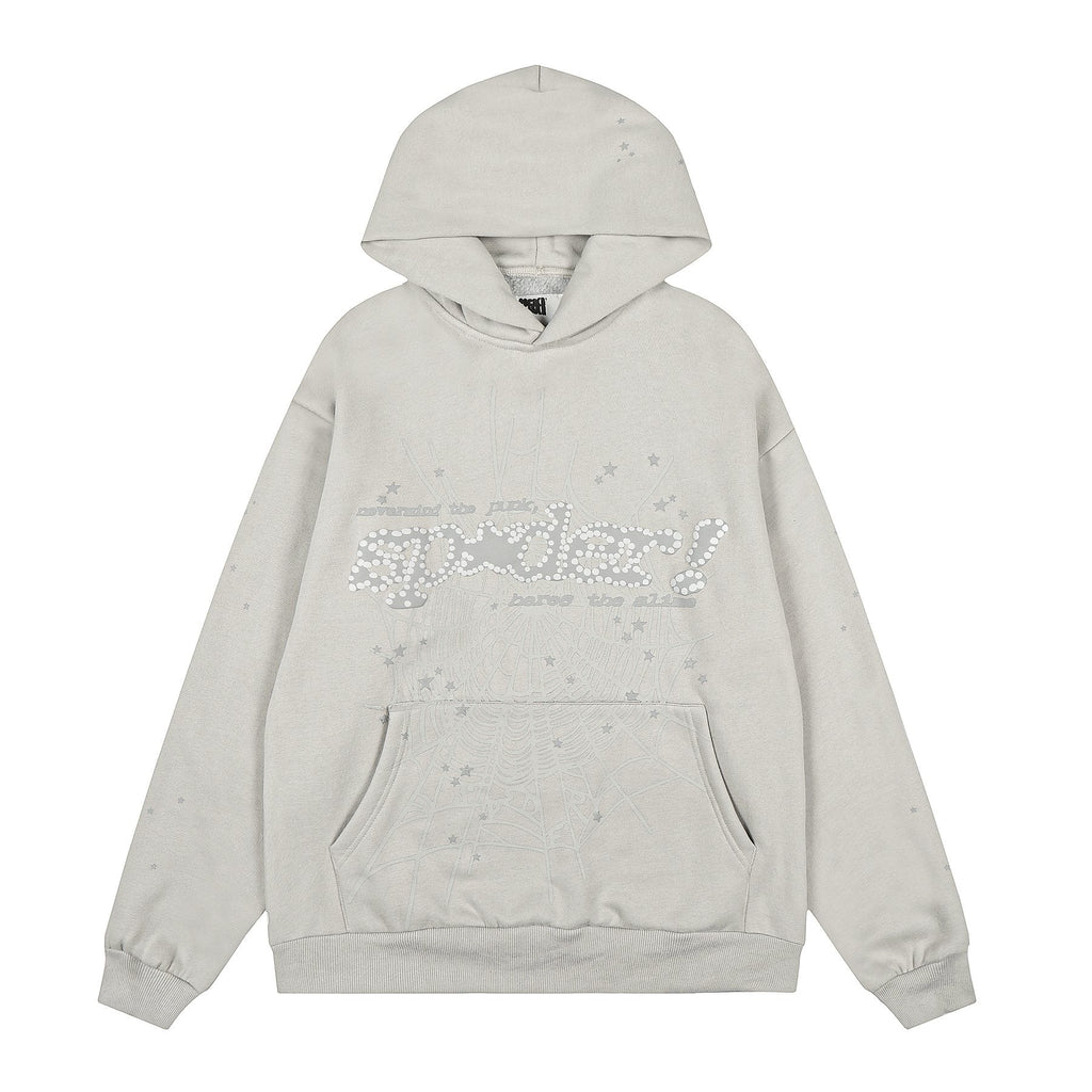 Sp5der Rhinestone Star Hoodie & Sweatpants Set ¡ª front