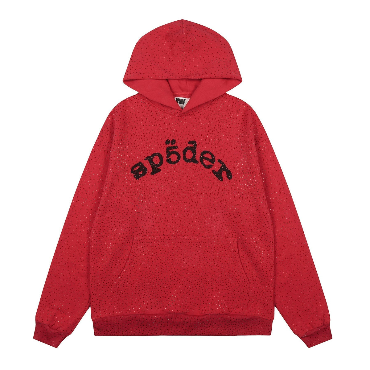 Sp5der Rhinestone Hoodie & Pants Matching Set ¡ª front
