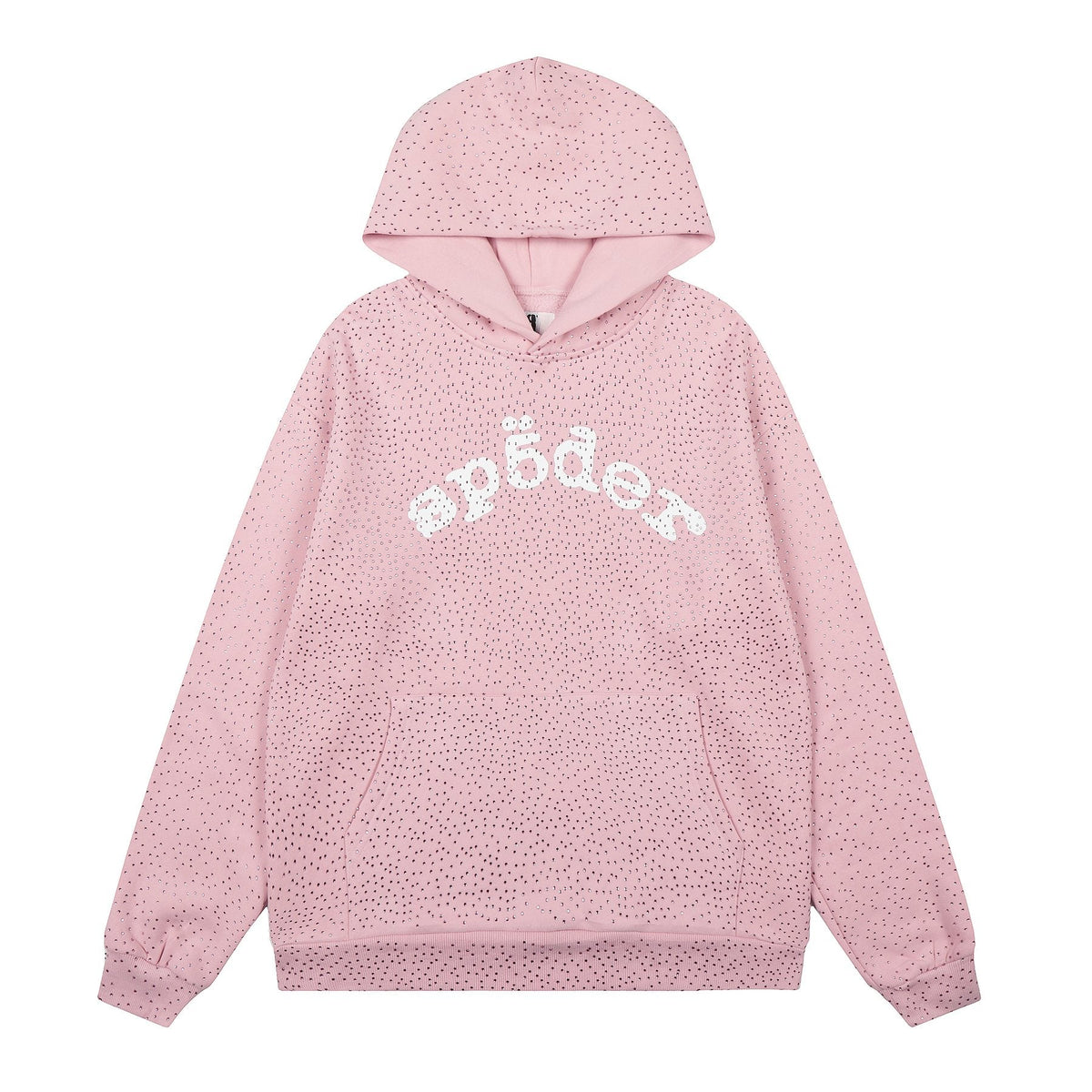Sp5der Rhinestone Hoodie & Pants Matching Set ¡ª front