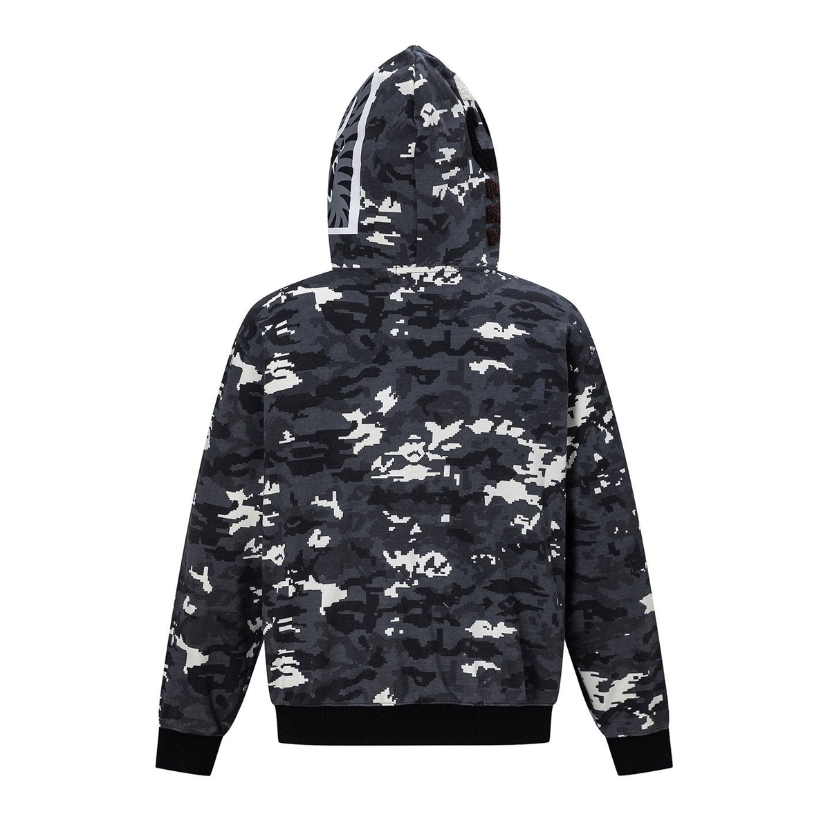 BAPE Shark Face Digital Camo Zip Hoodie ¡ª back