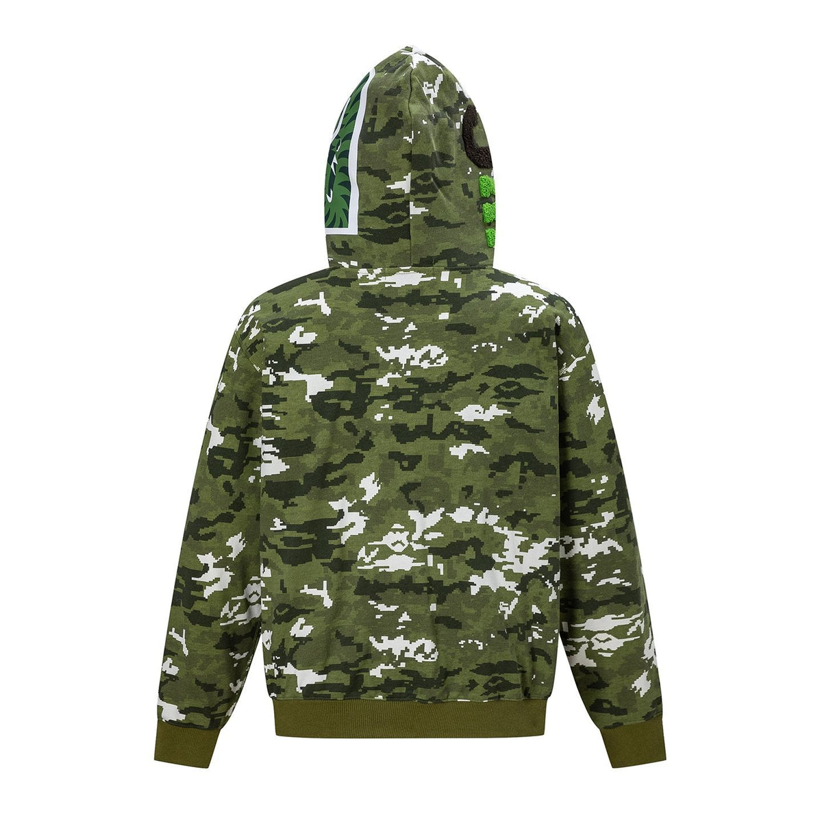 BAPE Shark Face Digital Camo Zip Hoodie ¡ª back
