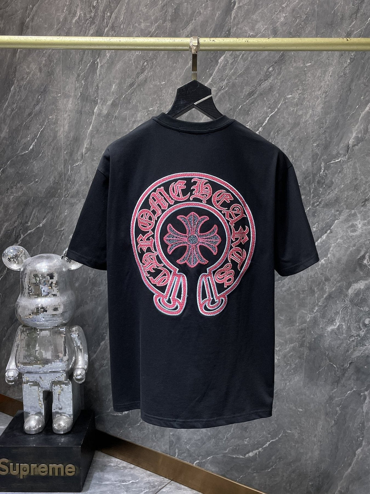 Chrome Hearts Horseshoe Sanskrit Cross Embroidered T-Shirt ¡ª back