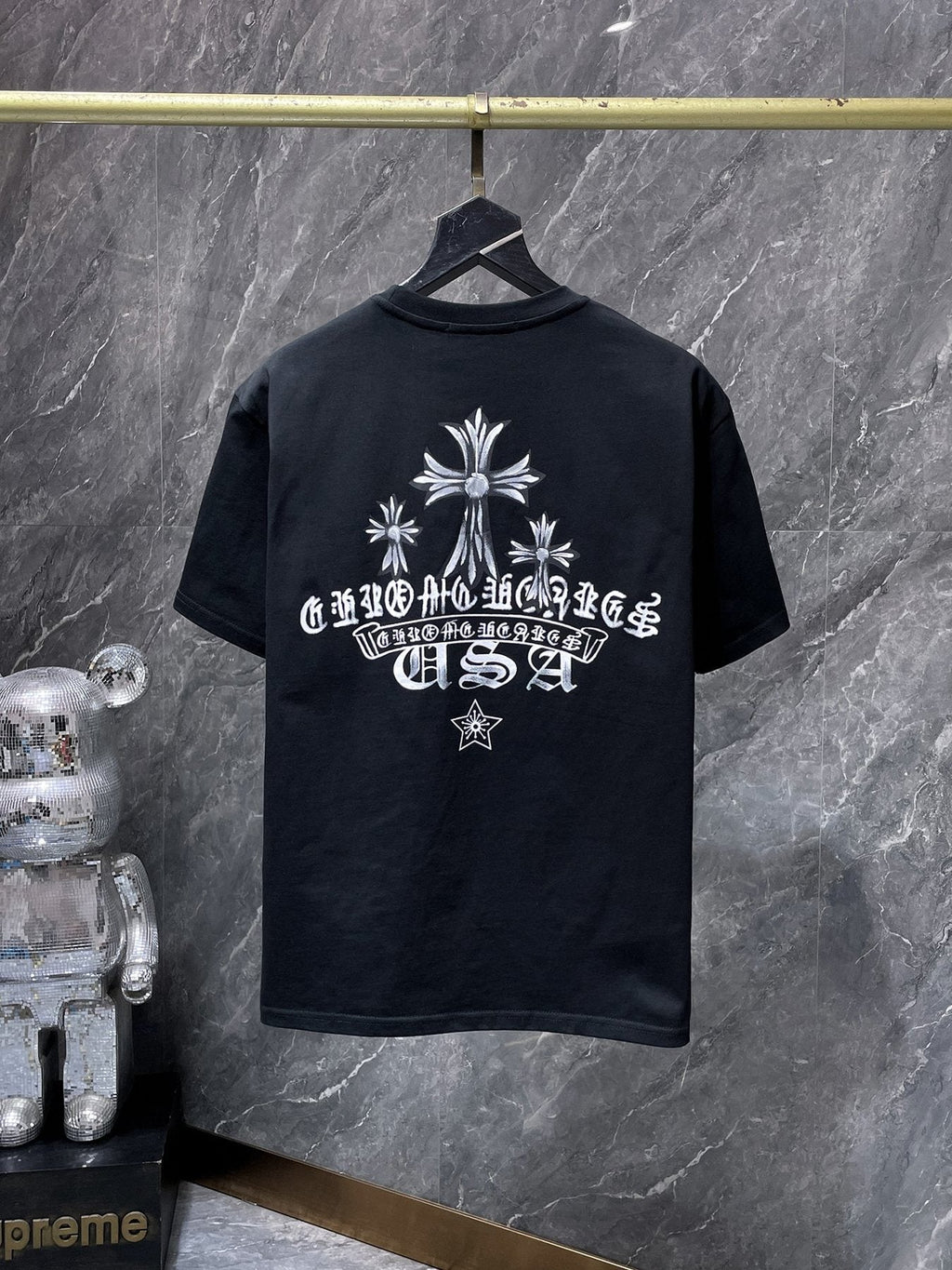 Chrome Hearts Floral Cross USA Graphic T-Shirt ¡ª back