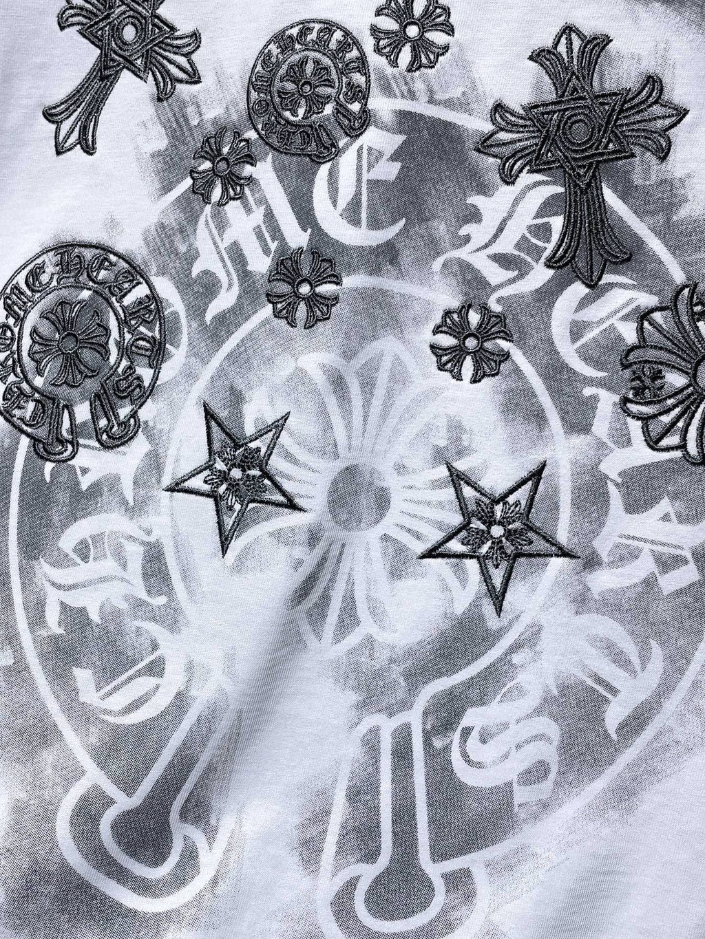 Chrome Hearts Gothic Floral Graphic T-Shirt ¡ª detail