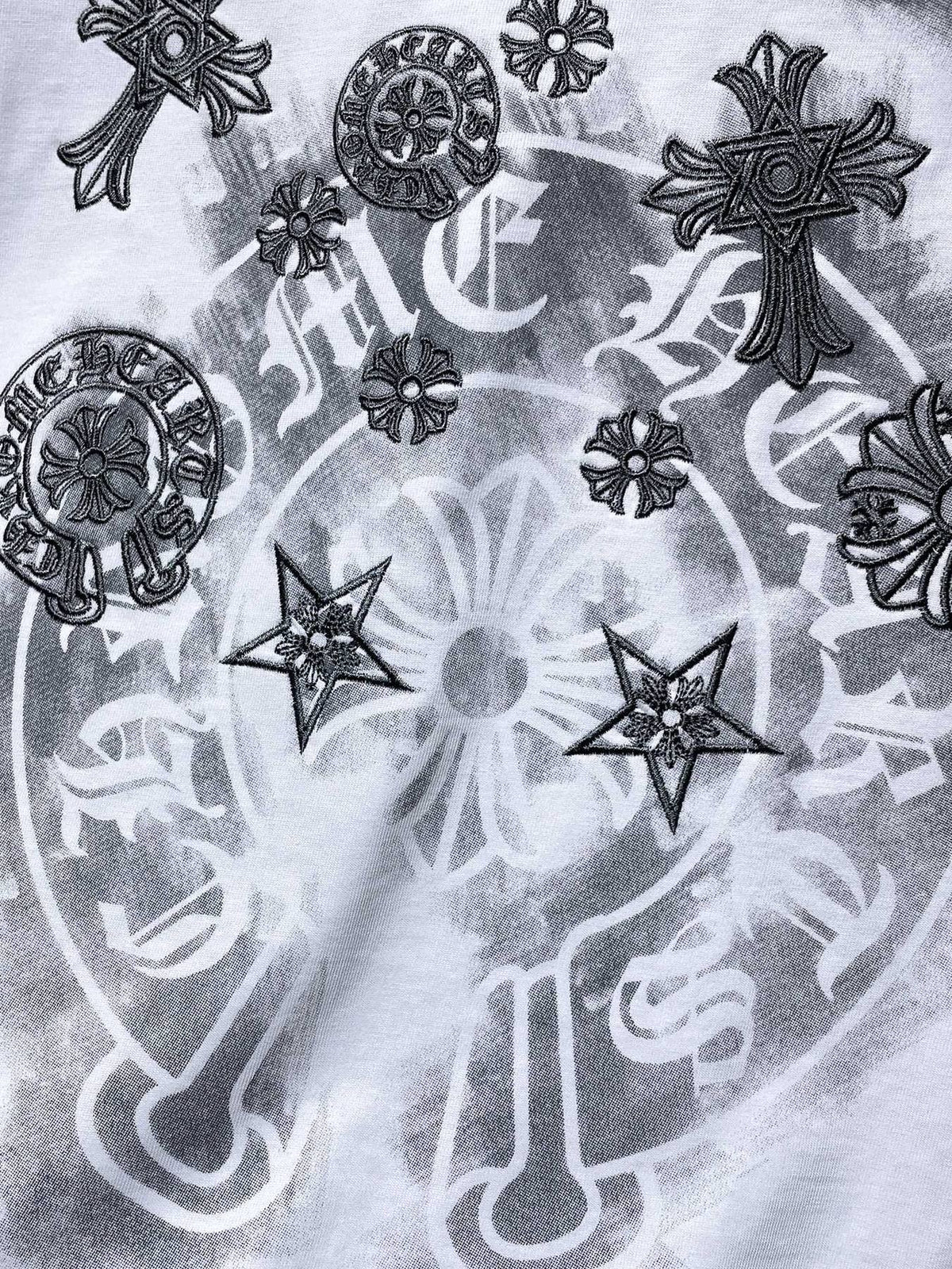 Chrome Hearts Gothic Floral Graphic T-Shirt ¡ª detail