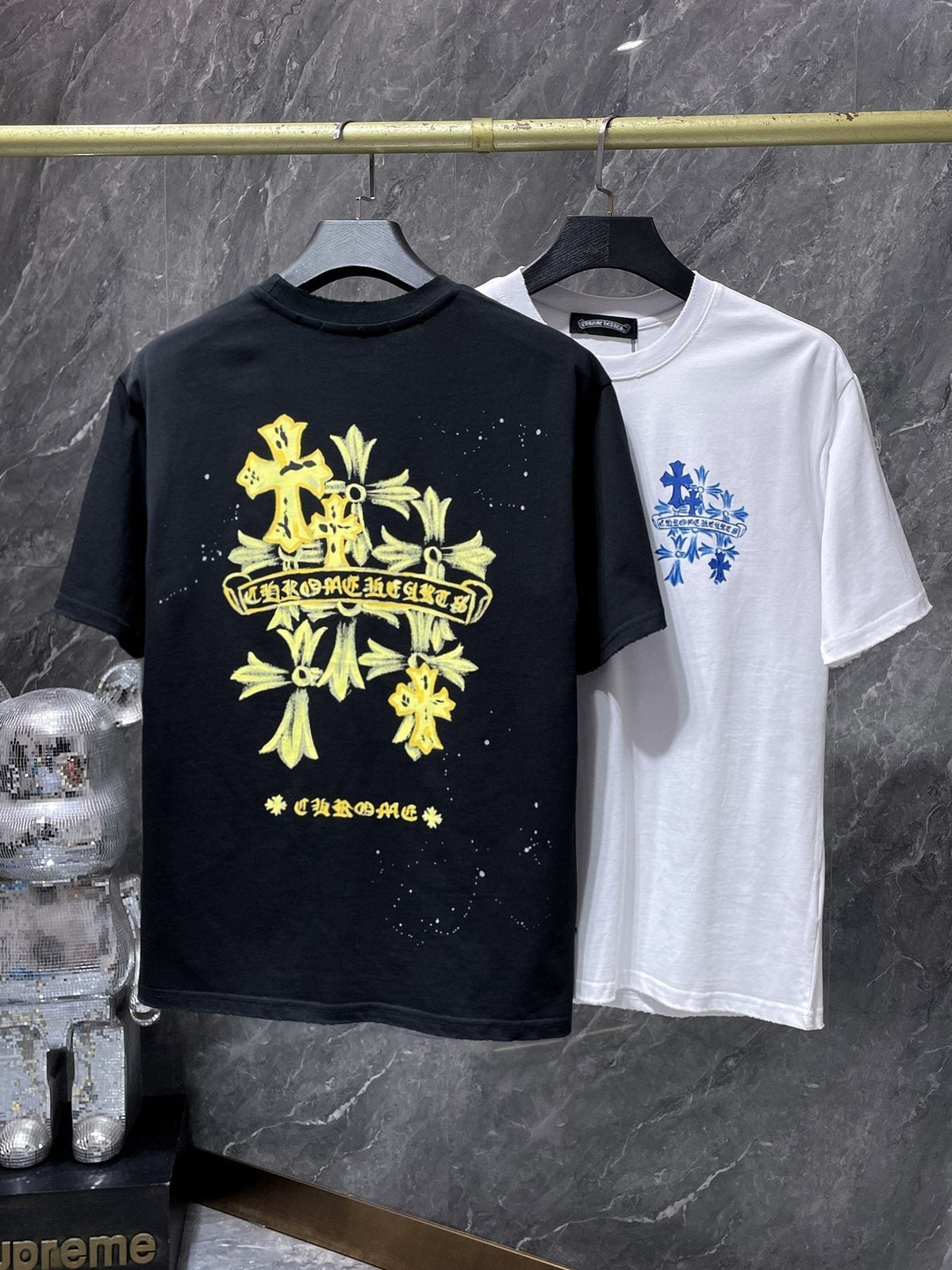 Chrome Hearts Cross Graffiti Graphic T-Shirt ¡ª comparison