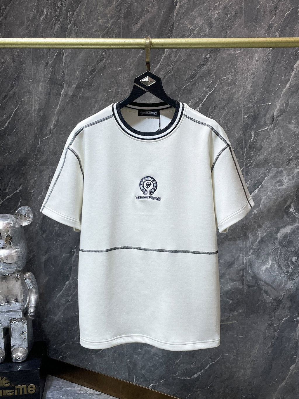 Chrome Hearts Off White Contrast Stitch T-Shirt ¡ª hero