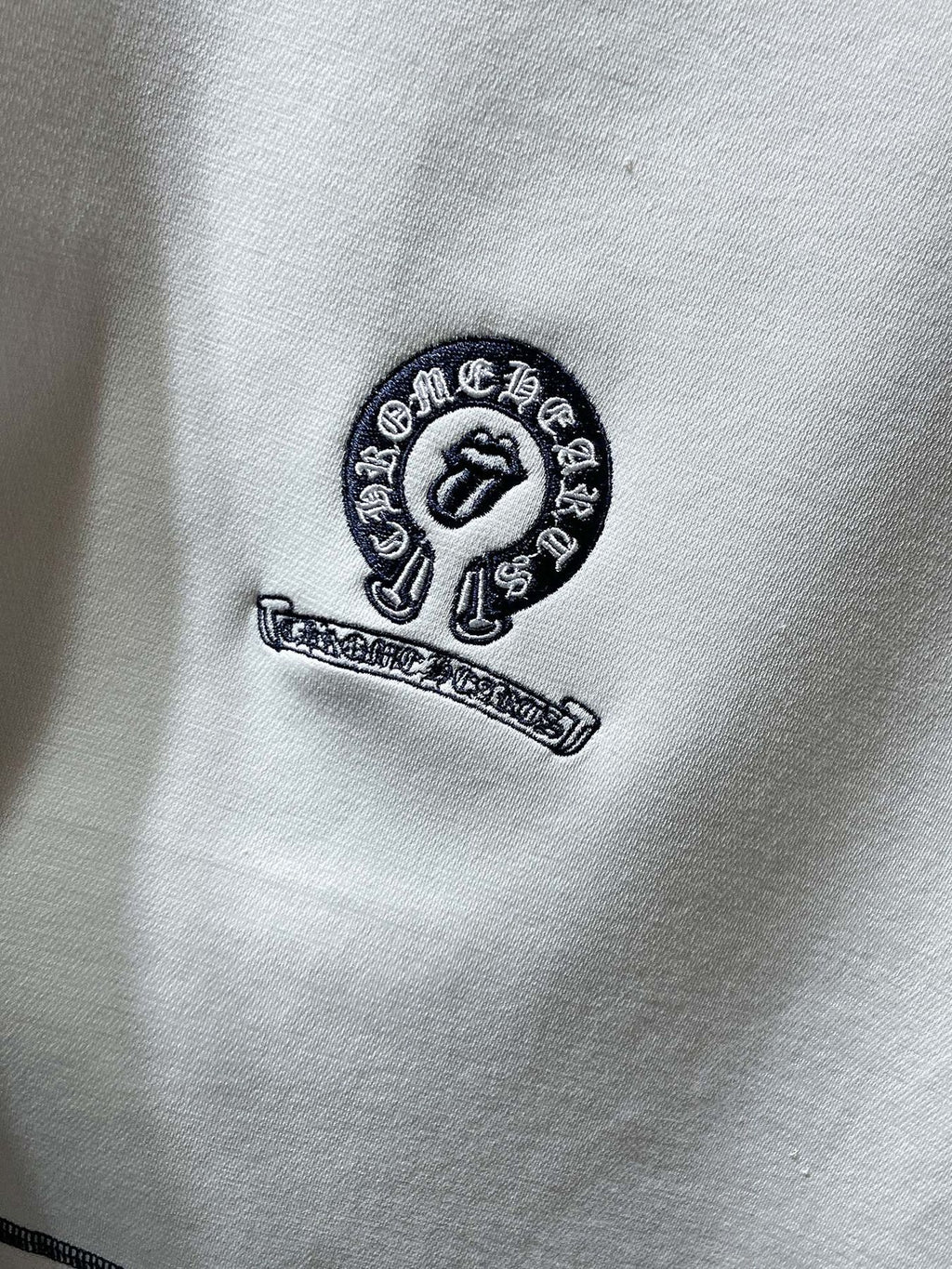 Chrome Hearts Off White Contrast Stitch T-Shirt ¡ª detail