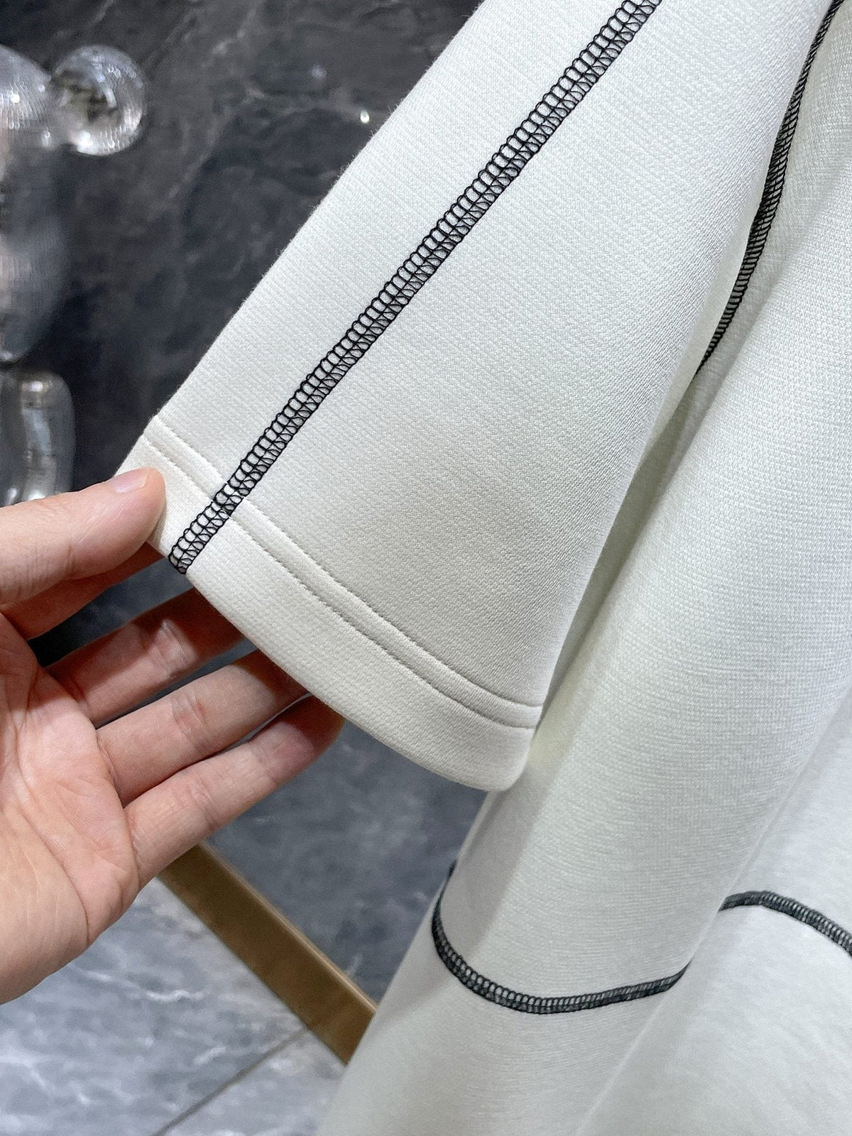 Chrome Hearts Off White Contrast Stitch T-Shirt ¡ª detail