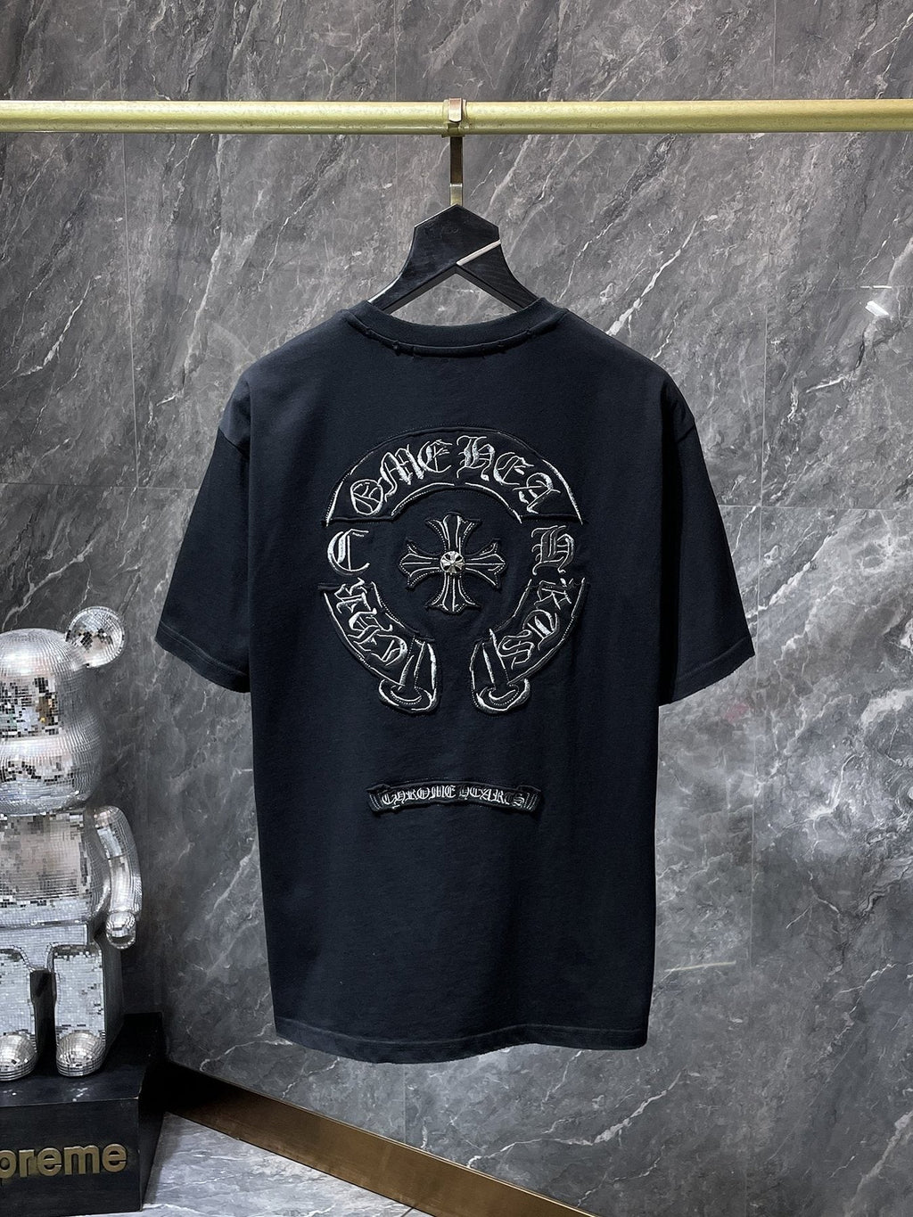 Chrome Hearts Cross & Horseshoe Embroidered Short-Sleeve T-Shirt ¡ª back