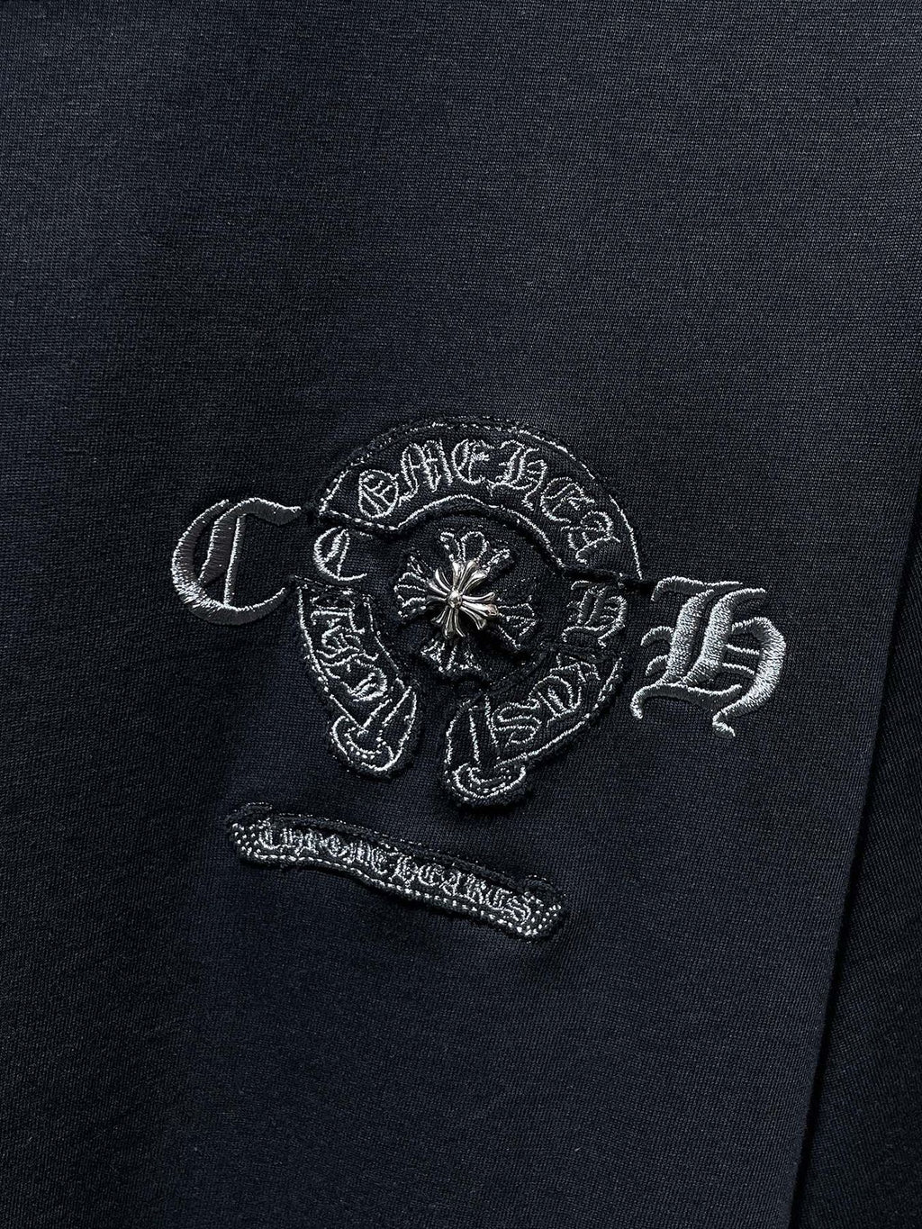 Chrome Hearts Cross & Horseshoe Embroidered Short-Sleeve T-Shirt ¡ª detail