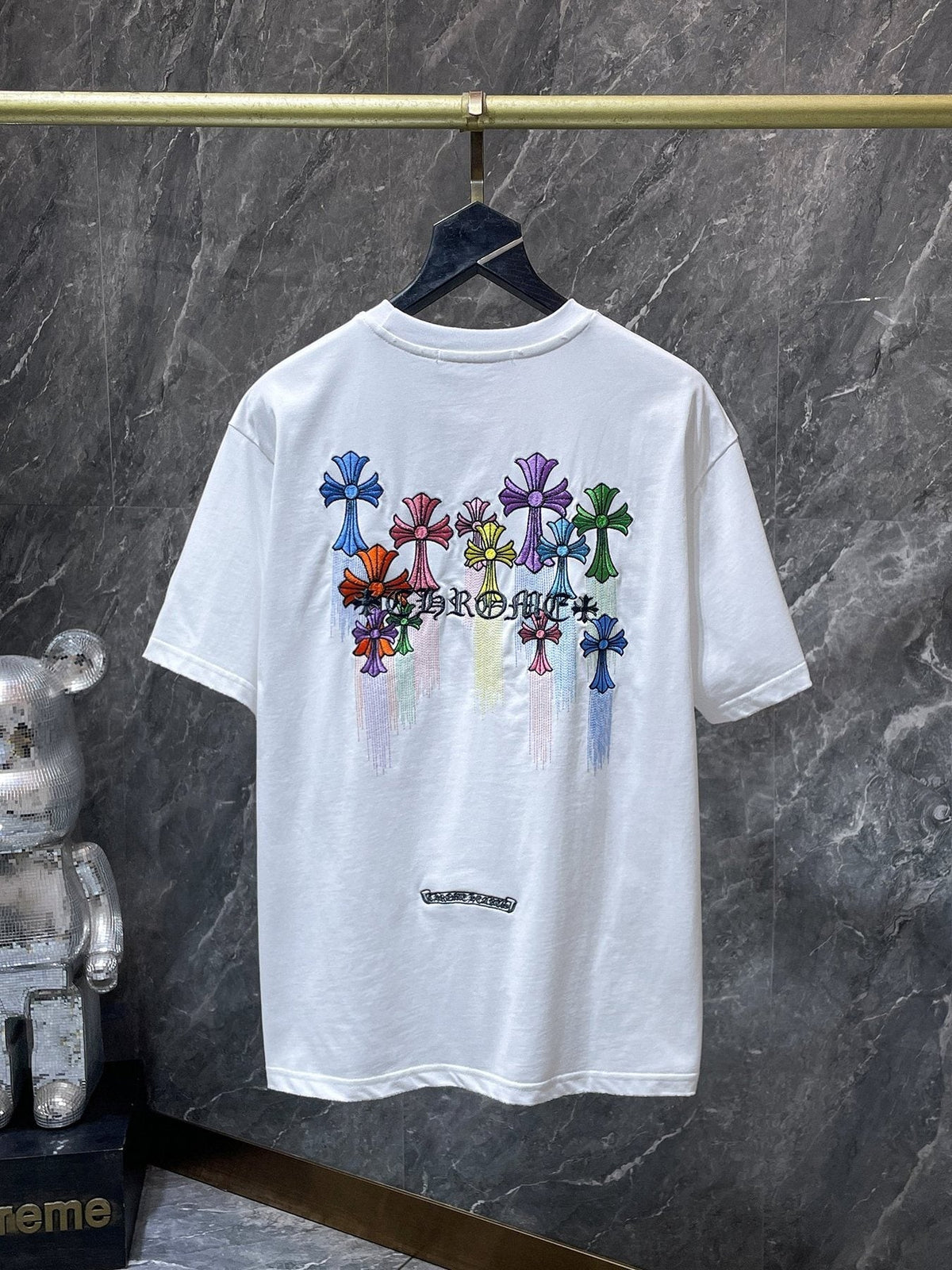 Chrome Hearts Floral Cross Embroidered T-Shirt ¡ª back