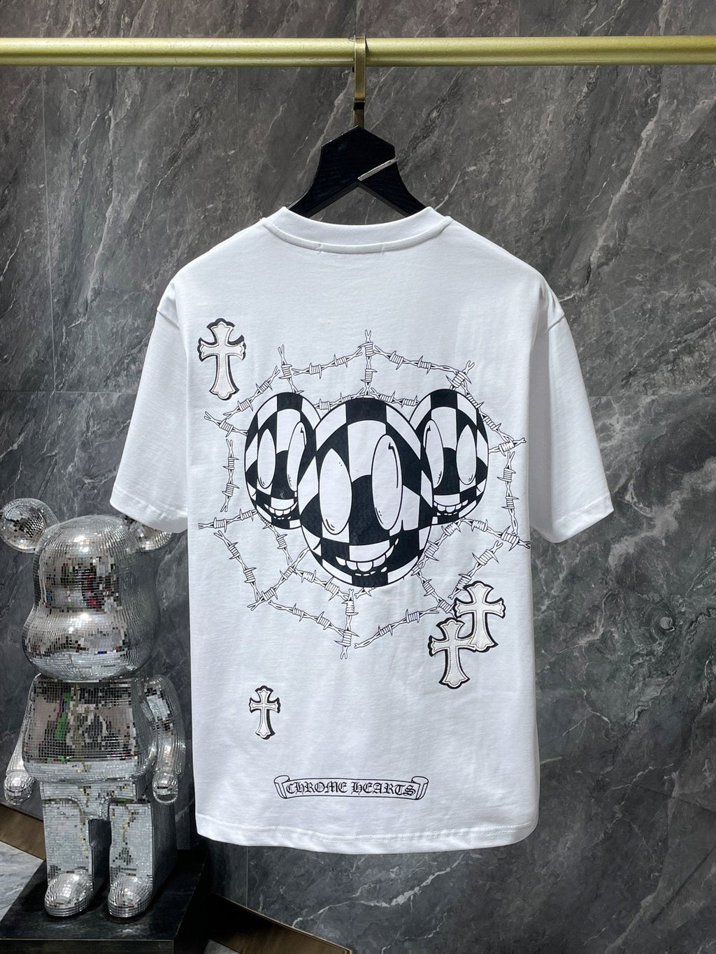 Chrome Hearts Cross & Barbed-Wire Graphic T-Shirt ¡ª back