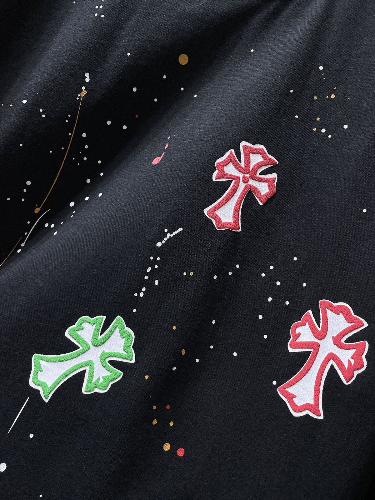 Chrome Hearts Cross Paint Splatter Graphic T-Shirt ¡ª detail