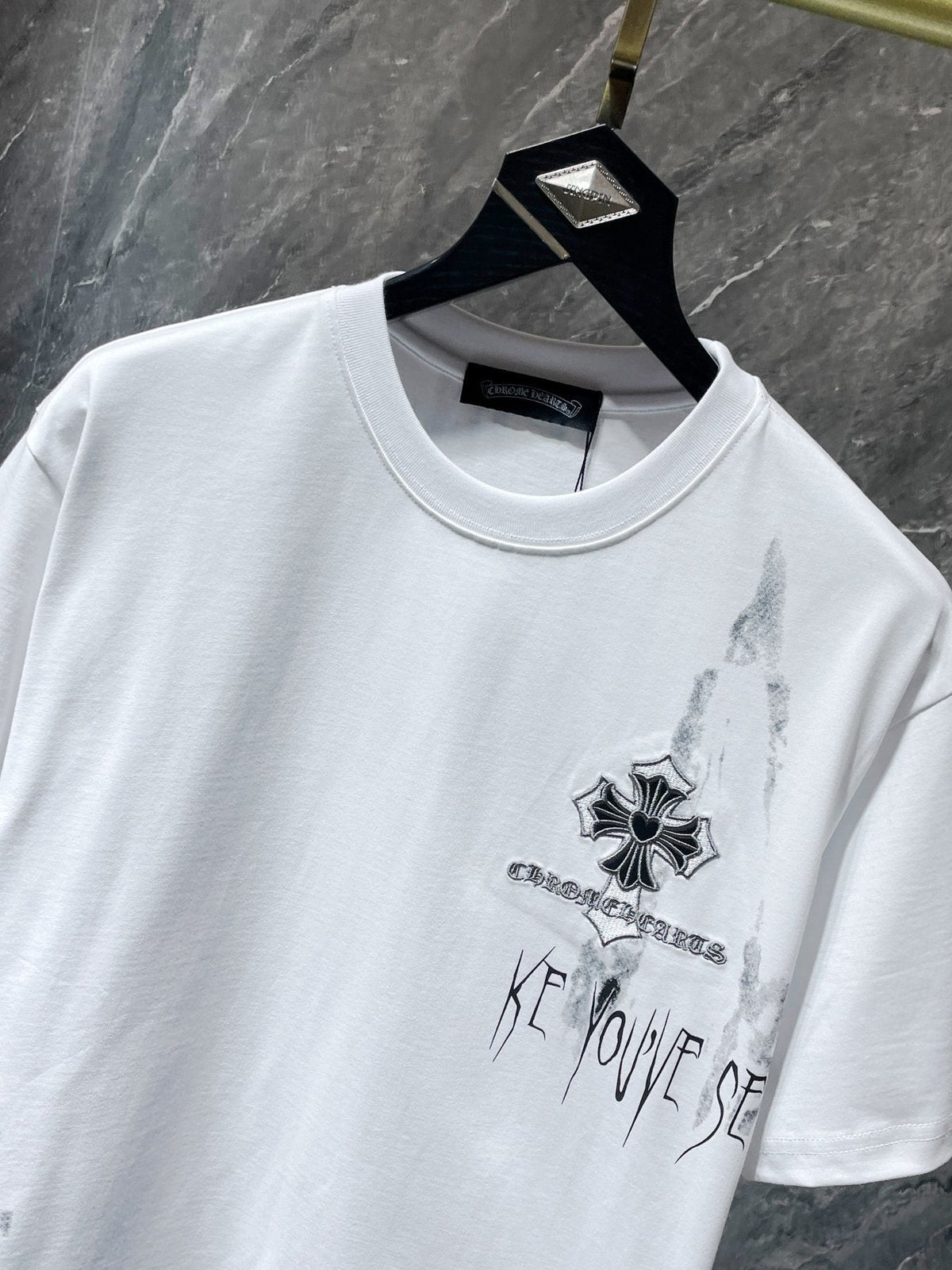 Chrome Hearts Floral Cross Graphic T-Shirt ¡ª detail