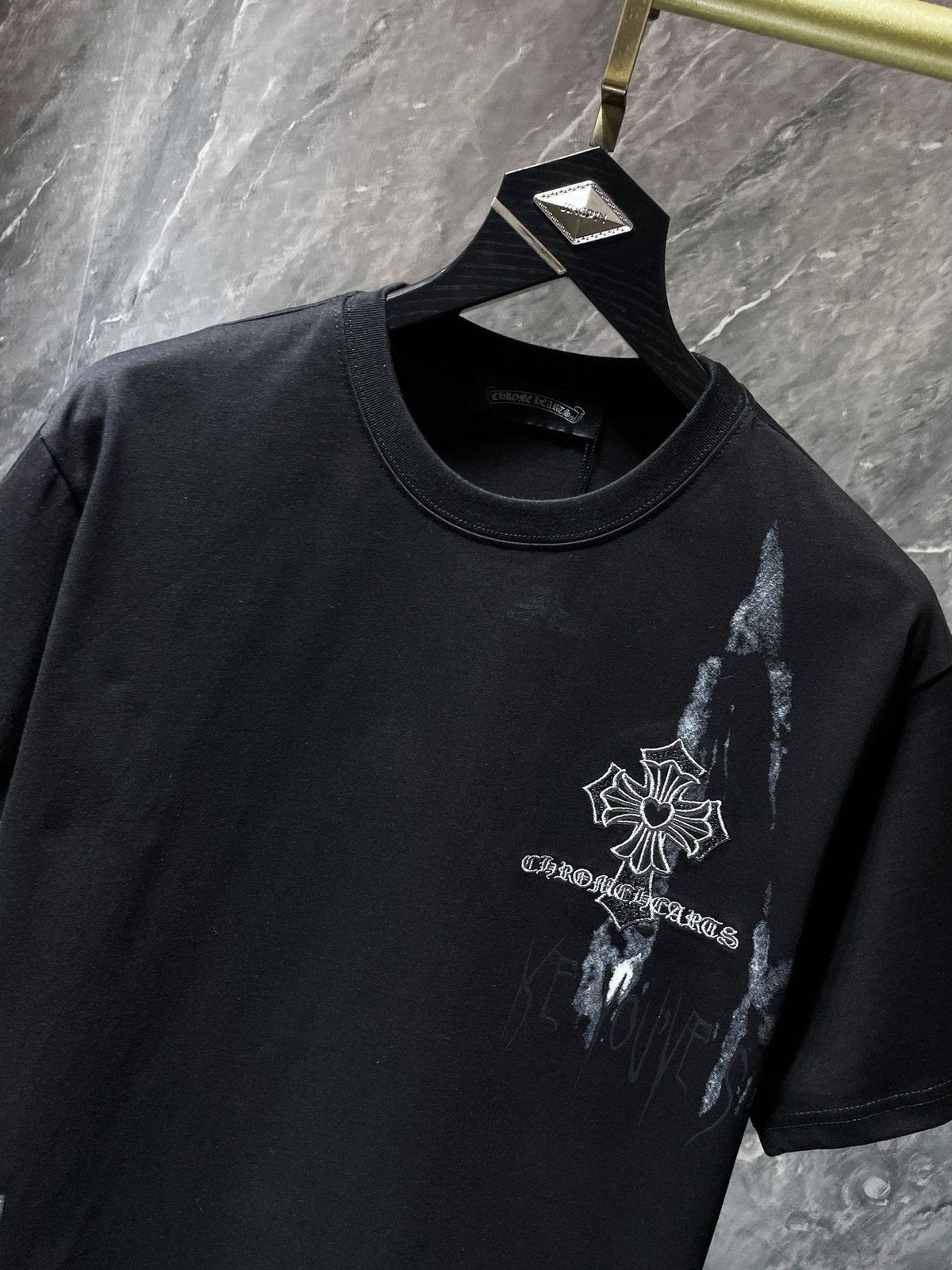 Chrome Hearts Floral Cross Graphic T-Shirt ¡ª detail