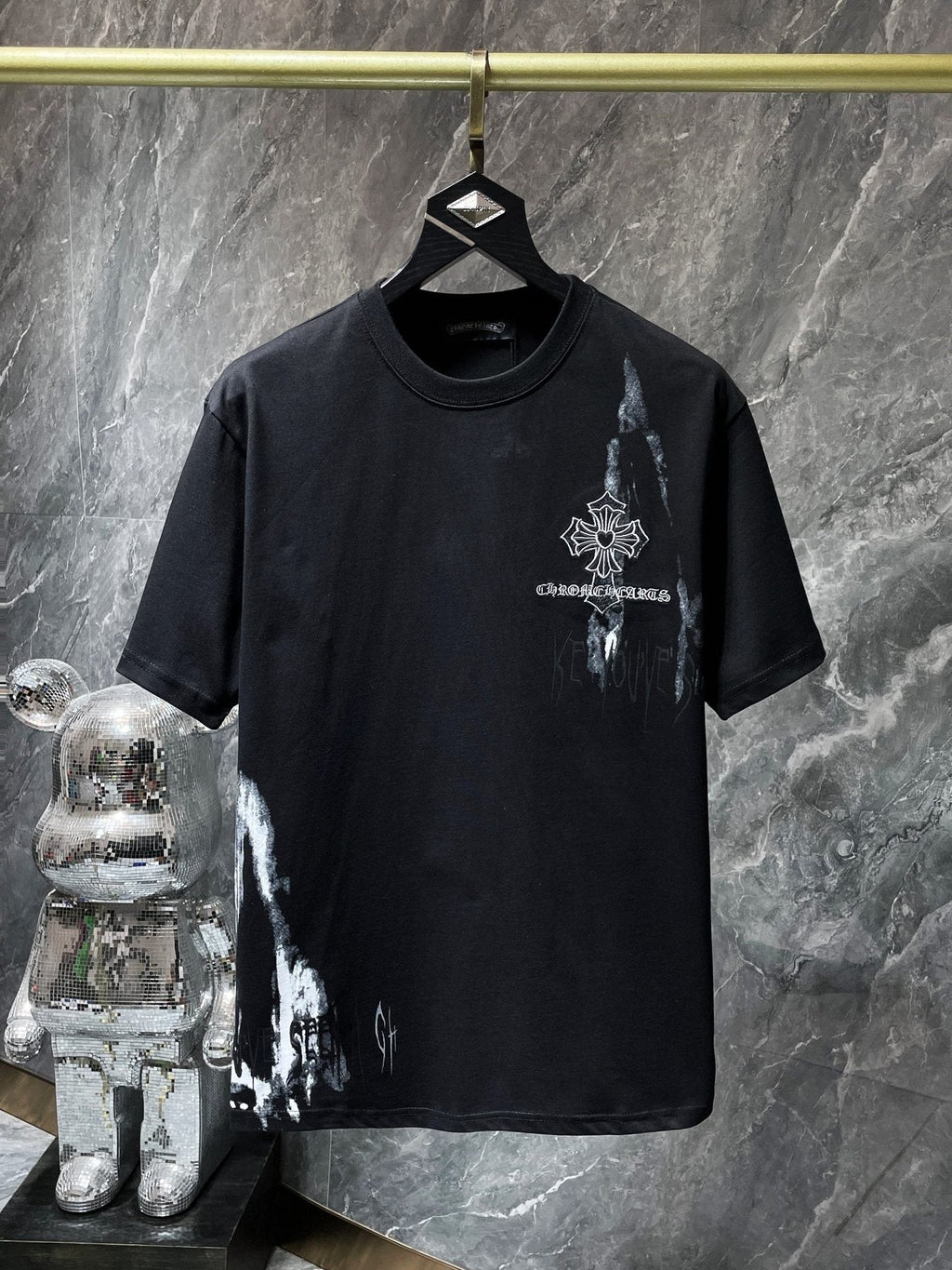 Chrome Hearts Floral Cross Graphic T-Shirt ¡ª front