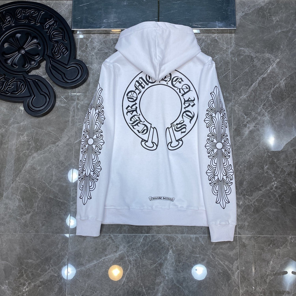 Chrome Hearts Horseshoe Graphic Zip Hoodie ¡ª back