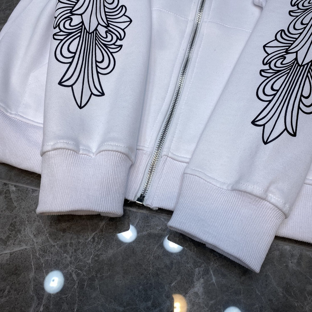 Chrome Hearts Horseshoe Graphic Zip Hoodie ¡ª detail